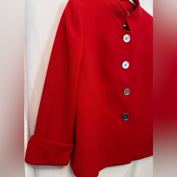 Tahari Arthur S. Levine Red Structured Blazer Jacket Size 10 - Picture 5 of 10